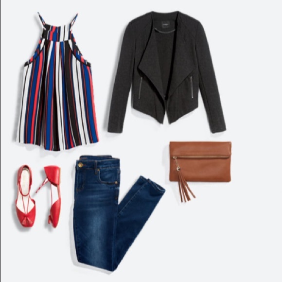 Striped Halter Blouse - Picture 2 of 3